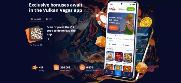 Скачать приложение Вулкан казино на Android и iOS